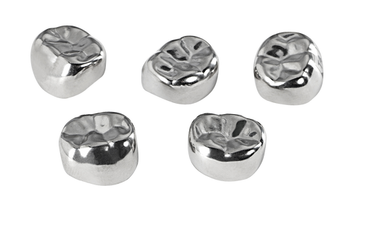 Stainless Steel Crowns 2nd Primary Molar E-LR-4 5/bx. - Medsum