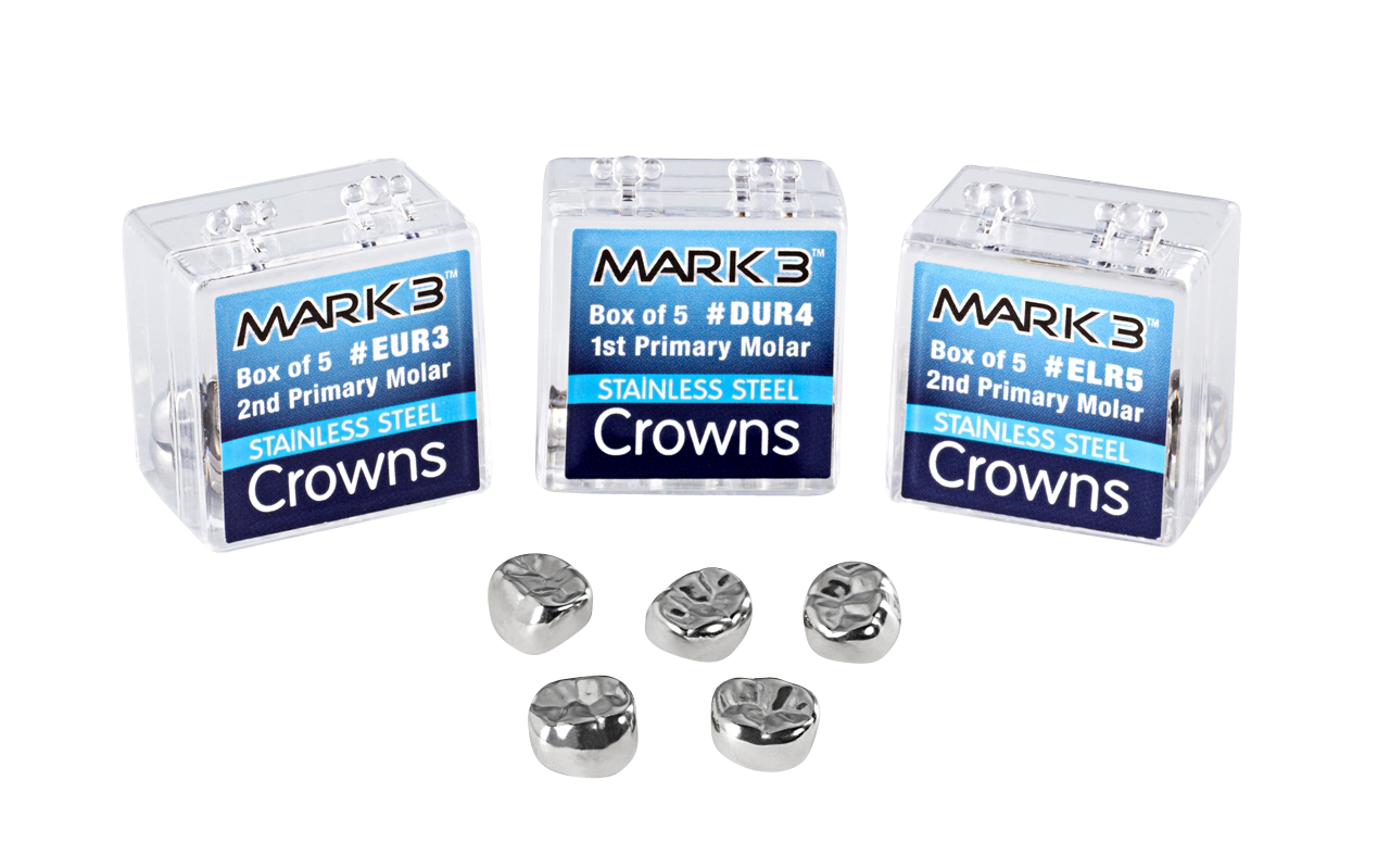 Stainless Steel Crowns 2nd Primary Molar E-UL-6 5/bx. - Medsum