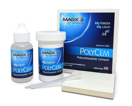 PolyCem Polycarboxylate Cement 60gm. Powder & 40gm. Liquid - MARK3® - Medsum