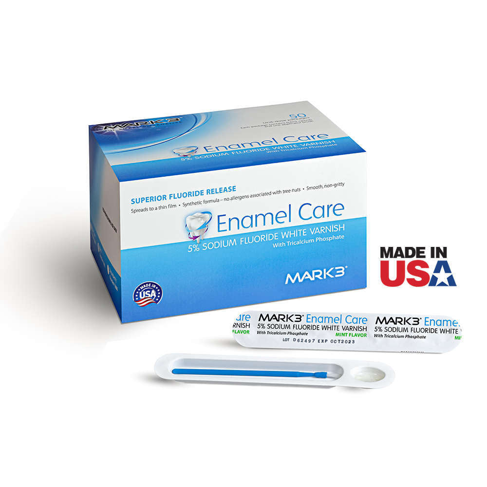 Enamel Care 5% Sodium Fluoride Varnish Mint w/TCP 50/bx. - Medsum