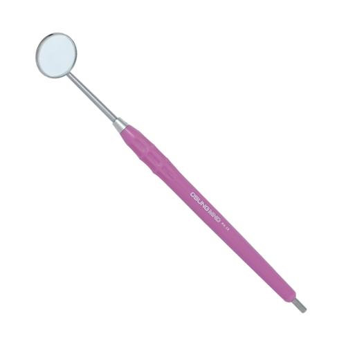Dental Mirror, Softgrip Handle, Cone Socket, Purple, 5/pack - Osung USA