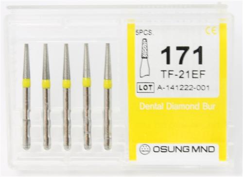 Diamond Burs, Taper Conical Shape Xtra Fine Grit Multi-Use 171Tf-21Ef - Osung USA
