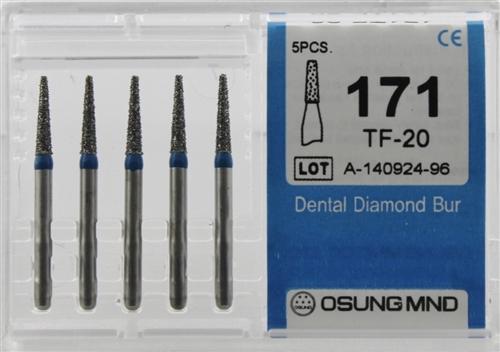 Diamond Burs, Taper Flat Shape, Standard Grit Multi-Use 171Tf-20 - Osung USA