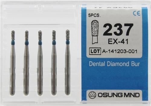 Diamond Burs, Pear Shape, Standard Grit Multi-Use 237Ex-41 - Osung USA