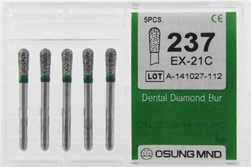 Diamond Burs, Pear Shape, Coarse Grit Multi-Use 237Ex-21C - Osung USA