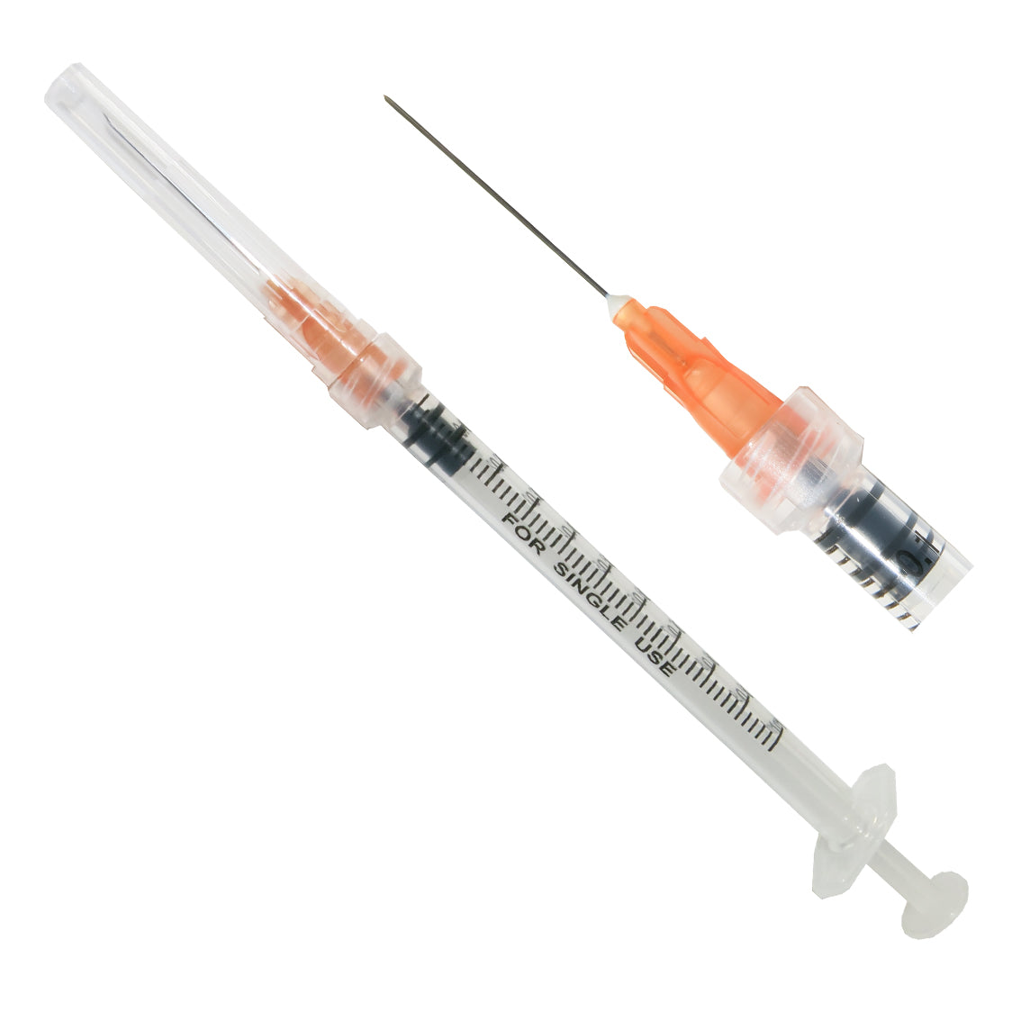 Disposable Hypodermic Syringe 1 ml/cc Blister Pack Luer Lock Tip Without Safety - Medsum