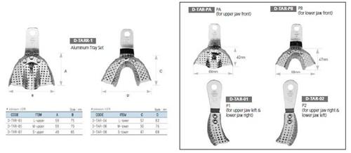 Dental Impression Tray Set, 10 pc, Regular, TARZ10 - Osung USA