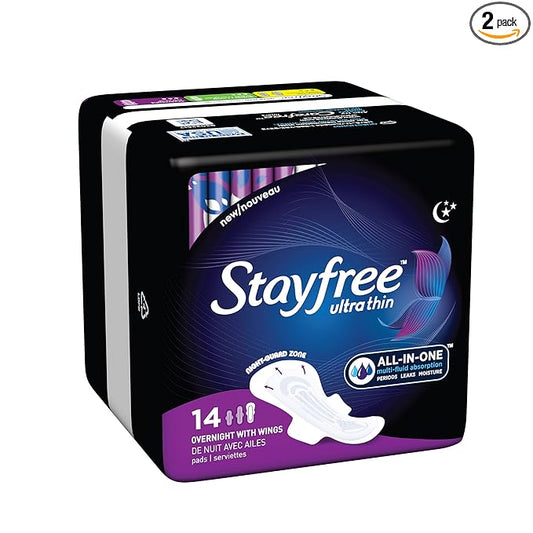 Pad, Stayfree Ultra Thin Overnight (14/Pk 8Pk/Cs), Sold As 112/Case Energizer 07830007046