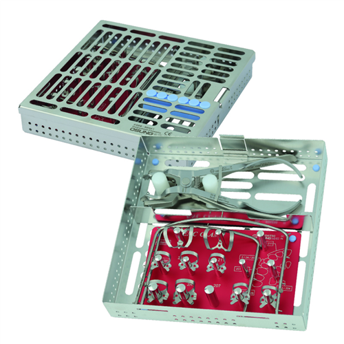 Sterilization Cassette, Stand and Rubber Dam Clamps Kit, RDSET - Osung USA