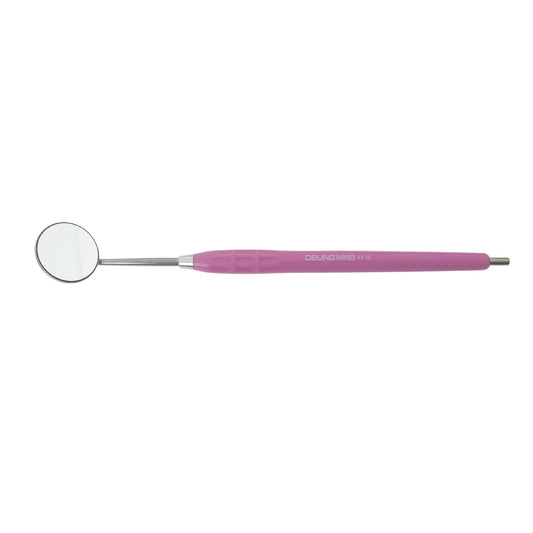 Mouth Mirror Front Surface, Cone Socket No. 5, 24mm dia, Purple Handle, EA - Osung USA 