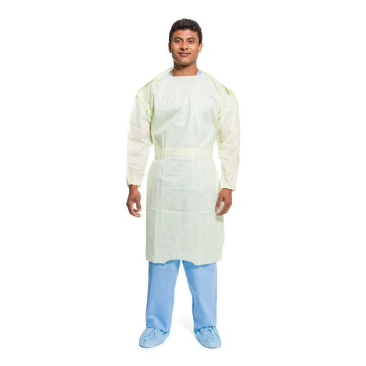 Halyard Protective Procedure Gown, Large, Yellow, Sold As 1/Each O&M 69979
