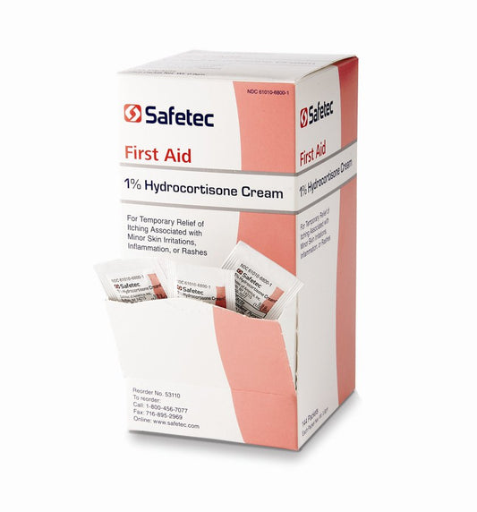Cream, Hydrocortisone 1% .9Gm (144/Bx 12Bx/Cs), Sold As 1728/Case Safetec 53110