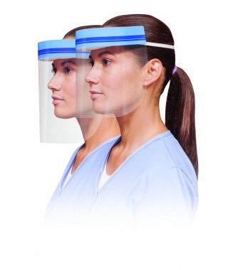 Wraparound Face Shield Crosstex® One Size Fits Most Full Length Anti-Fog Disposable Nonsterile, Sold As 72/Case Sps Gcss9B
