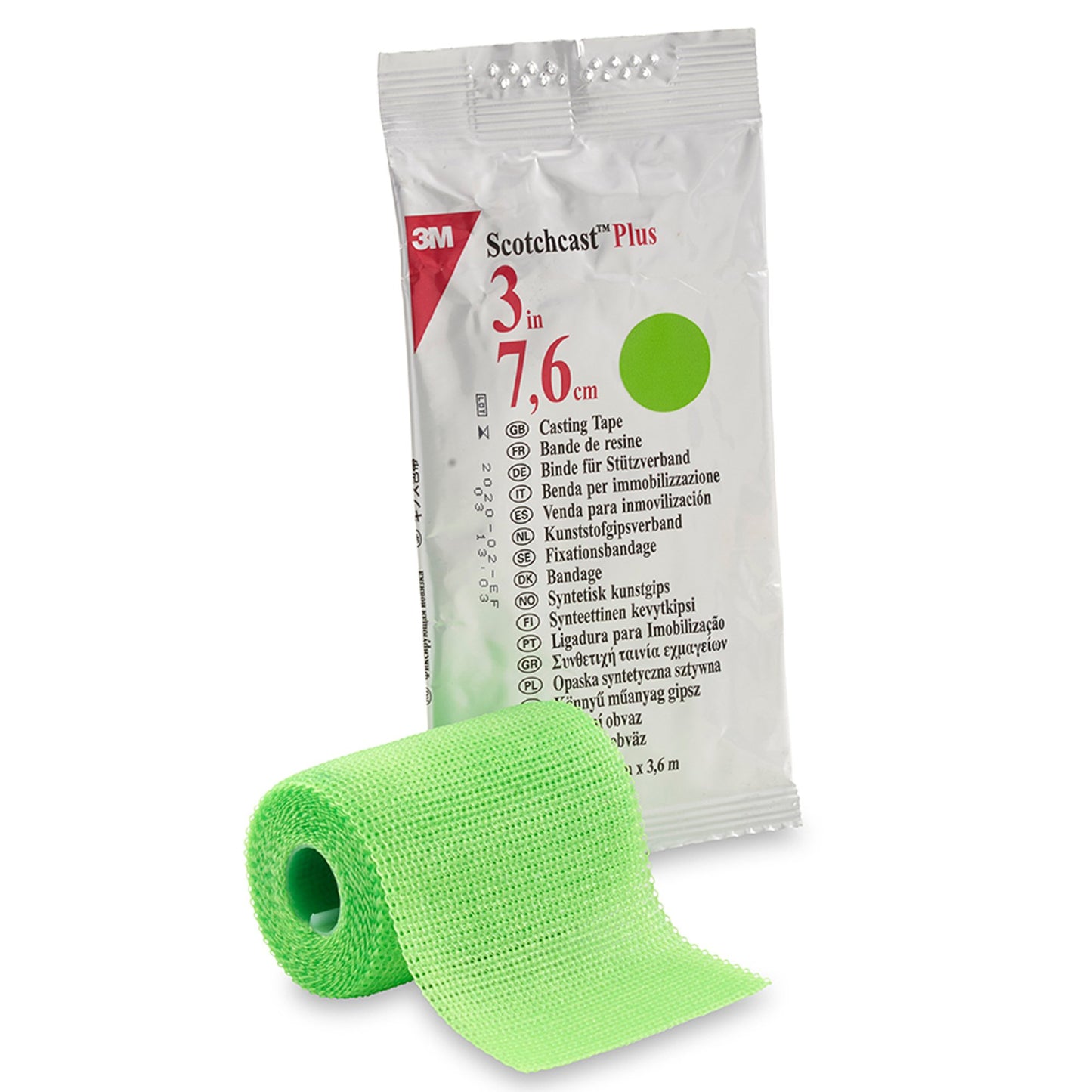 3M™ Scotchcast™ Plus Bright Green Cast Tape, 3 Inch X 4 Yard, Sold As 10/Case 3M 82003V