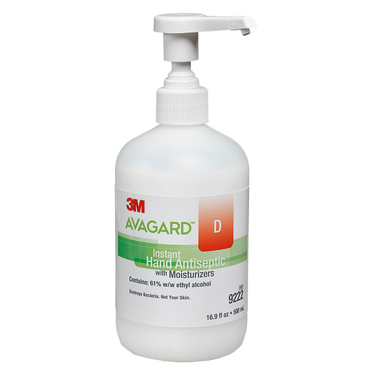 3M Avagard D Hand Antiseptic, 16 Oz, Pump Bottle, Sold As 1/Each 3M 9222