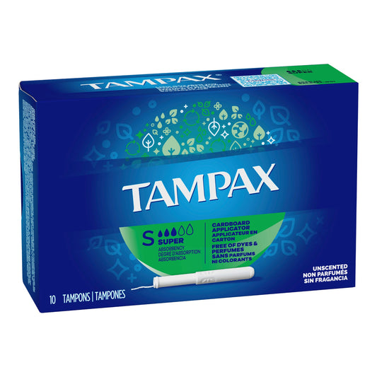 Tampon, Tampax Appl Super Unscented (10/Bx), Sold As 10/Box Procter 07301031409