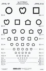 Lea Symbols® Distance Vision Eye Chart, Sold As 1/Each Good-Lite 250412
