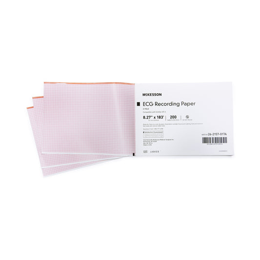 Mckesson Ecg Recording Paper, Z-Fold, 8 In. X 183 Ft., Sold As 200/Pack Mckesson 26-2157-017A