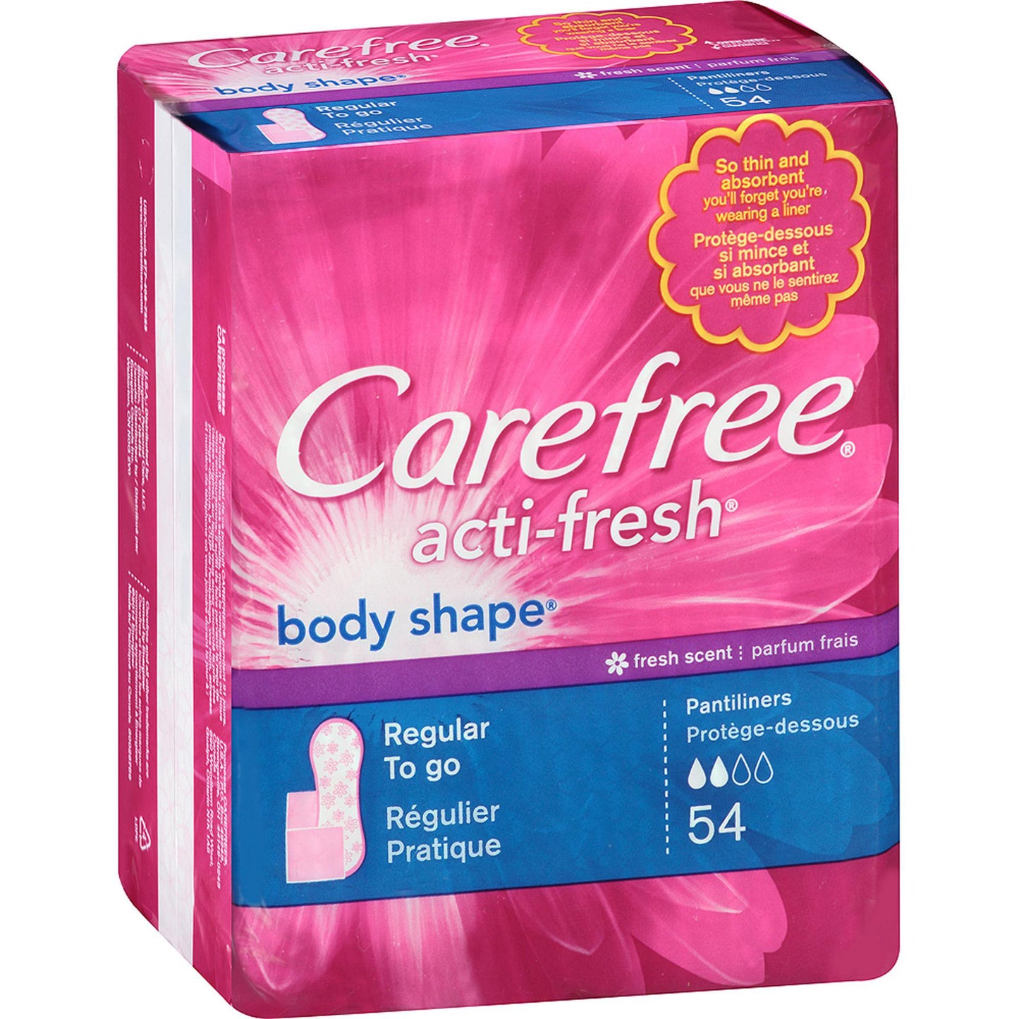 Pant Liner, Bdyshp Carefree Ind Wrp (54/Pk), Sold As 54/Pack Energizer 07830006994