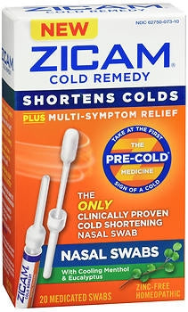 Zicam® Cold Remedy Medicated Nasal Swabs, Sold As 20/Box Emerson 62750007310