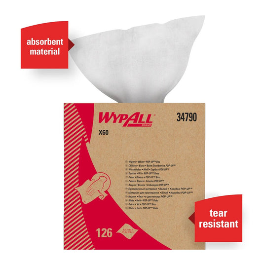 Wypall® X60 Cloths, Sold As 126/Box Kimberly 34790