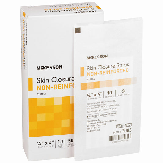 Mckesson Non-Reinforced Skin Closure Strip, 1/4 X 4 In., Sold As 50/Box Mckesson 3003