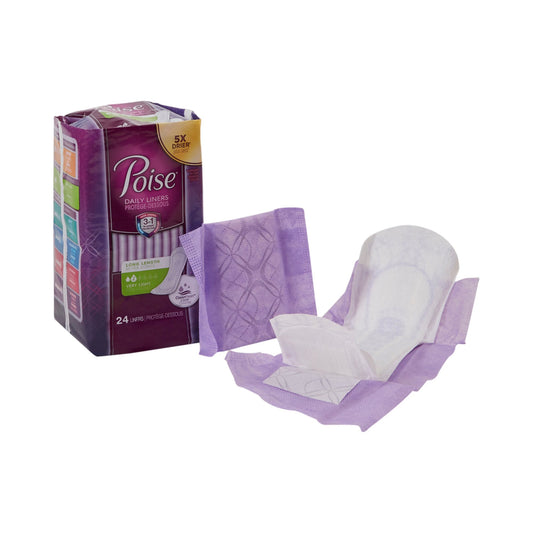 Poise Bladder Control Pads, Light Absorbency, One Size Fits Most, 8.5" Adult, Female, Disposable, Sold As 24/Pack Kimberly 19308