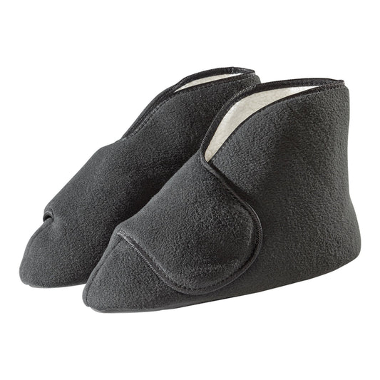 Silverts® Deep And Wide Diabetic Bootie Slippers, Black, X-Small, Sold As 1/Pair Silverts Sv10160_Sv2_Xs