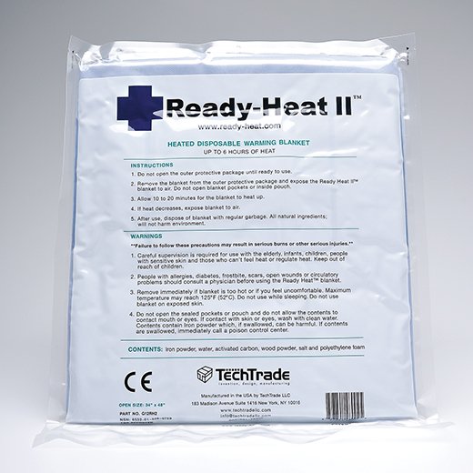 Ready-Heat Ii Rescue Blanket, 34 X 48 Inch, Sold As 8/Case Tech G12Rh2