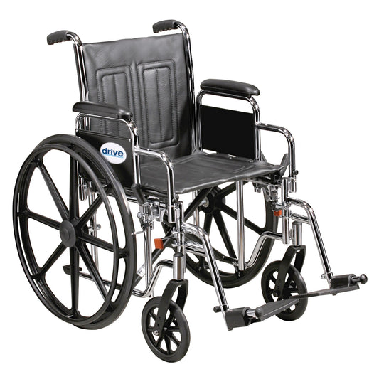 Drive™ Sentra Ec Hd Bariatric Wheelchair, 20-Inch Seat Width, Sold As 1/Each Drive Std20Ecddahd-Sf