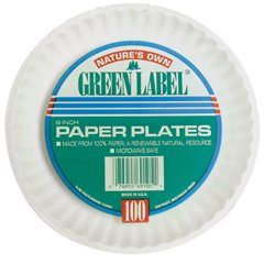 Nature'S Own Green Label Paper Plate, Sold As 12/Case Lagasse Ajmpp9Grawh