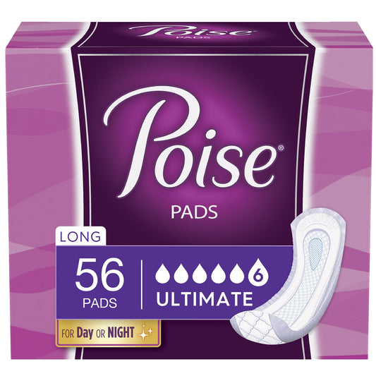 Poise® Ultimate Bladder Control Pad, Long Length, Sold As 56/Case Kimberly 51442