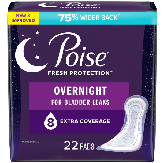 Poise® Fresh Protection™ Overnight Pads, Sold As 22/Pack Kimberly 54943
