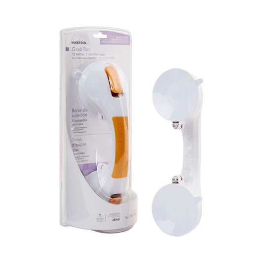 Mckesson White / Yellow Plastic Suction-Cup Grab Bar, Sold As 3/Case Mckesson 146-Rtl13082