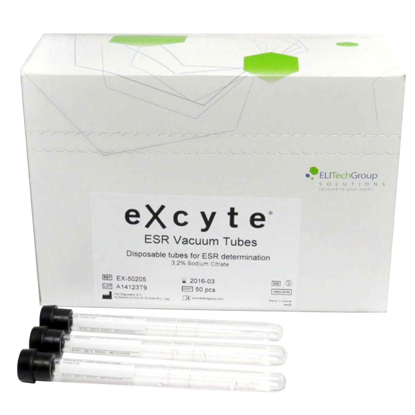 Excyte® Vacuum Glass Tube, 1 Ml, 8 X 120 Mm, Sold As 50/Box Elitech Ex-50205