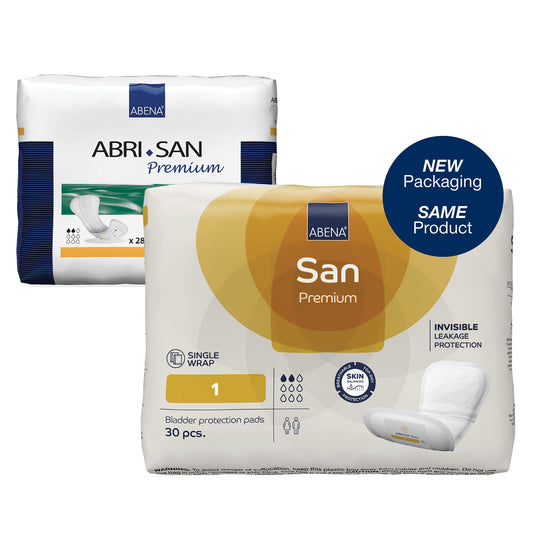 Abri-San™ Premium 1 Bladder Control Pad, 9-Inch Length, Sold As 28/Bag Abena 9253