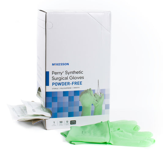 Mckesson Perry® Polyisoprene Standard Cuff Length Surgical Glove, Size 8½, Green, Sold As 1/Pair Mckesson 20-2085N