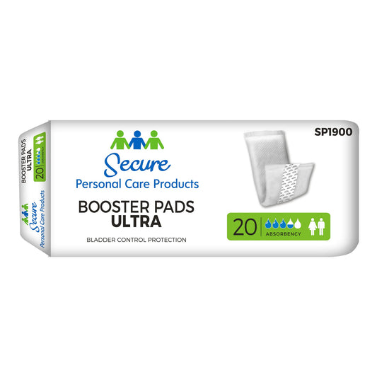 Secure Booster Pad Ultra Moderate Extra Incontinence Booster Pad, 13-Inch Length, Sold As 20/Bag Secure Sp1900