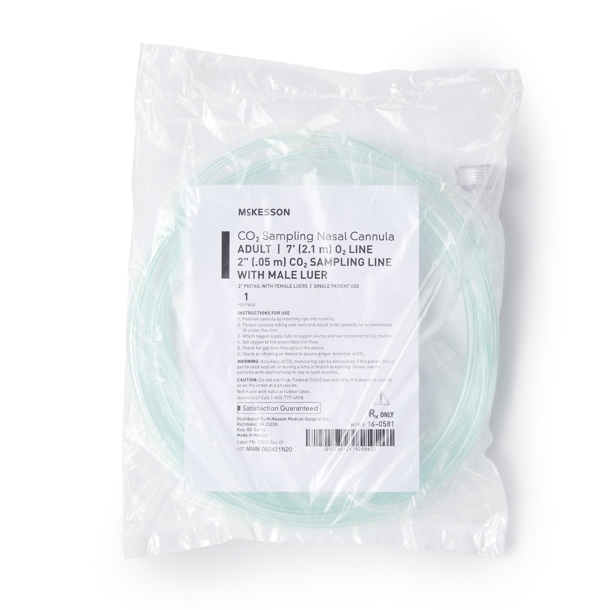 Mckesson Etco2 Nasal Sampling Cannula With O2, Sold As 1/Each Mckesson 16-0581