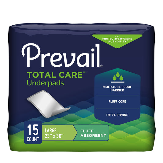 Prevail® Total Care™ Fluff Underpads, Large, Sold As 120/Case First Up-120/1