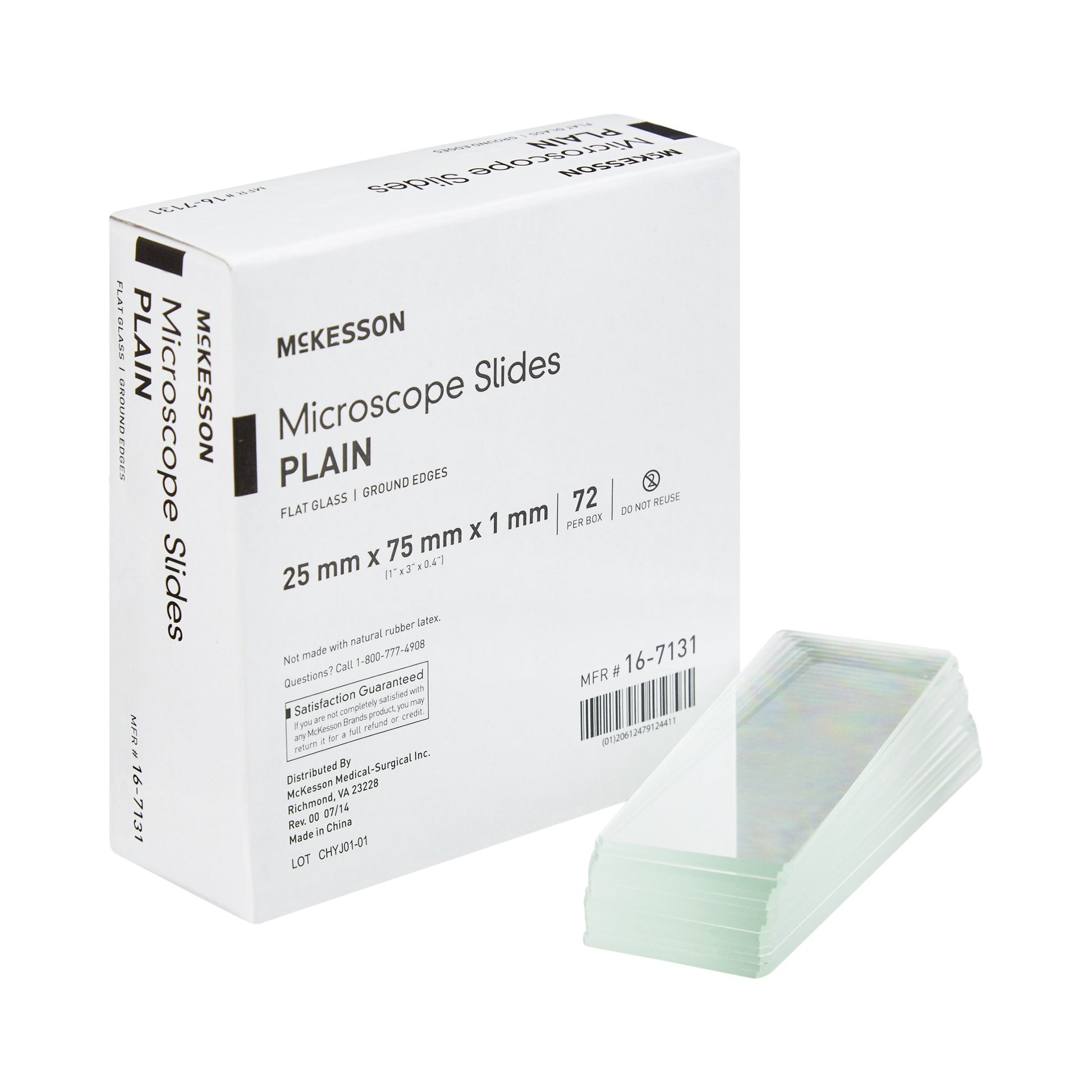 Mckesson Plain Microscope Slide, 1 X 3 Inch, Sold As 20/Case Mckesson 16-7131