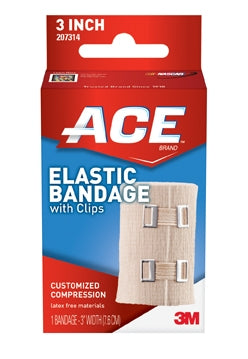 3M™ Ace™ Clip Detached Closure Elastic Bandage, 3 Inch Width, Sold As 72/Box 3M 207314