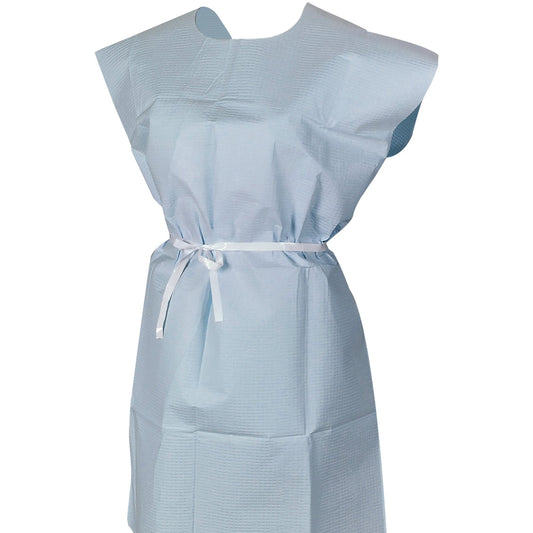 Mckesson Patient Exam Gown, 30 X 42 In., Blue, Sold As 50/Case Mckesson 18-844