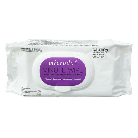 Microdot® Minute Wipe, 60 Count Flat Pack, Sold As 60/Pack Cambridge 601-24