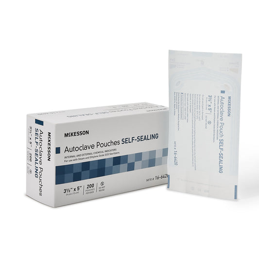 Mckesson Sterilization Pouch, 3½ X 5 Inch, Sold As 4000/Case Mckesson 16-6420
