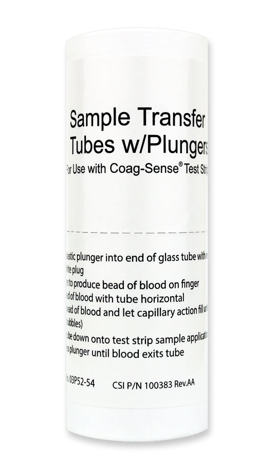 Tube, Sample Transfer Coag-Sense Glass Cap W/Plunger (54/Vl), Sold As 54/Vial Coagusense 03P52-54