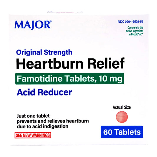 Major® Famotidine Antacid, Sold As 1/Bottle Major 00904552952