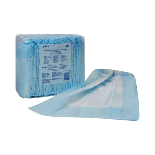 Tena Regular Underpads, Light Absorbency, Blue, Disposable, Latex-Free, 23 X 36 Inch, Sold As 25/Pack Essity 352