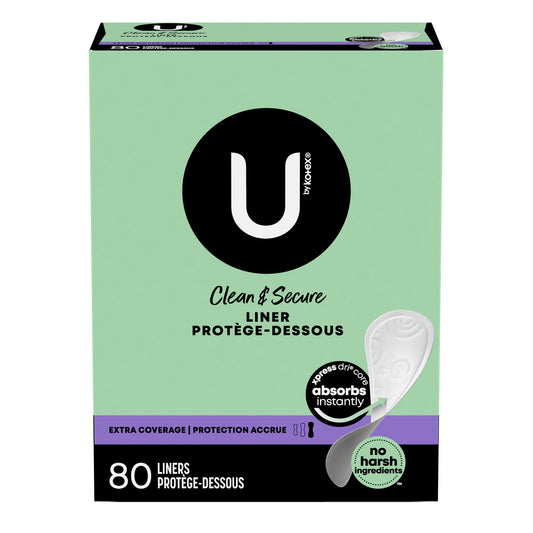 U By Kotex® Security® Lightdays® Liners, Extra-Coverage, Sold As 80/Pack Kimberly 48374