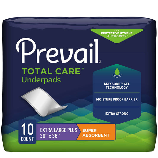 Prevail® Total Care™ Super Absorbent Polymer Underpad, 30 X 36 Inch, Sold As 10/Bag First Pv-410